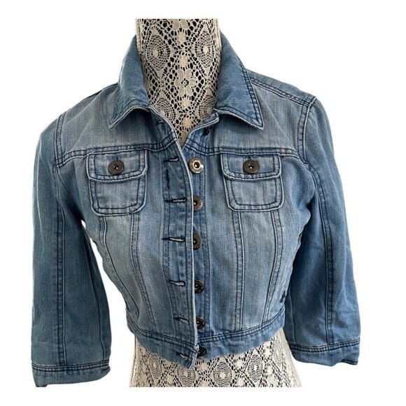 Ci Sino Youth Denim Jean Jacket Size Small Sku 1500 - Picture 3 of 13